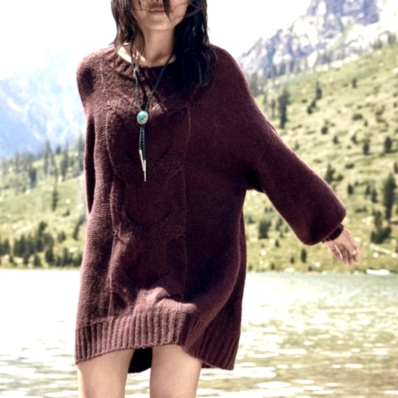 Aerie 🐑 Wool Blend Oversized Happy Place Cable - Picture 2 of 8